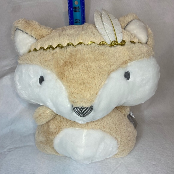 Fox Stuffed Animal Plush 12” Levtex Baby 62401B Feather & Headband - Picture 7 of 9